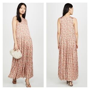 FAME AND PARTNERS Alana Sleeveless Maxi Dress Pink Floral Size 2 NWT Cottagecore